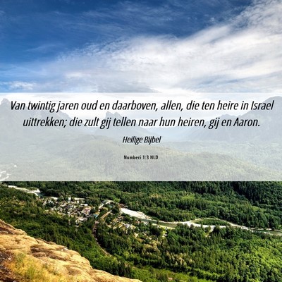 Picture 06 - Numberi 1:3 NLD - Van twintig jaren oud en daarboven, allen, die - Bible Verse Picture