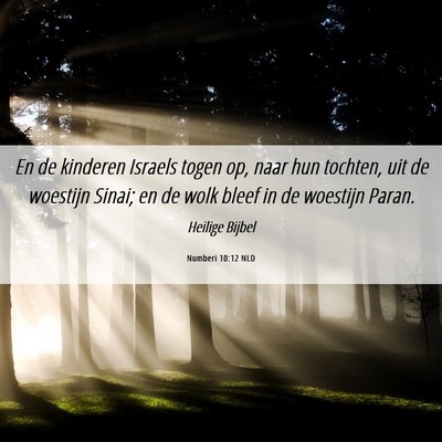 Picture 06 - Numberi 10:12 NLD - En de kinderen Israels togen op, naar hun - Bible Verse Picture