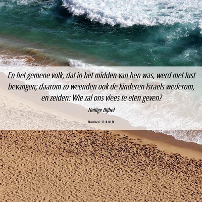 Picture 06 - Numberi 11:4 NLD - En het gemene volk, dat in het midden van hen - Bible Verse Picture