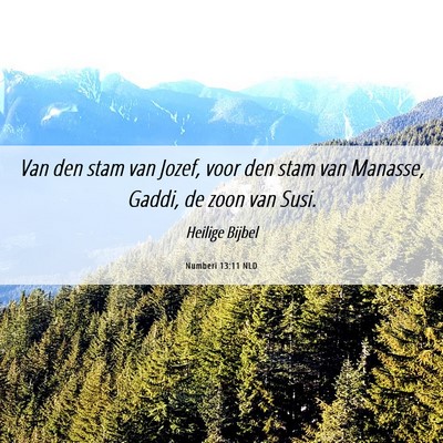 Picture 06 - Numberi 13:11 NLD - Van den stam van Jozef, voor den stam van - Bible Verse Picture