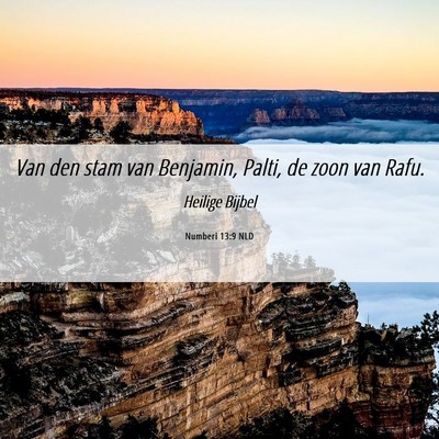 Picture 06 - Numberi 13:9 NLD - Van den stam van Benjamin, Palti, de zoon van - Bible Verse Picture