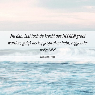 Picture 06 - Numberi 14:17 NLD - Nu dan, laat toch de kracht des HEEREN groot - Bible Verse Picture