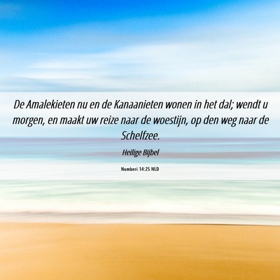 Picture 06 - Numberi 14:25 NLD - De Amalekieten nu en de Kanaanieten wonen in het - Bible Verse Picture