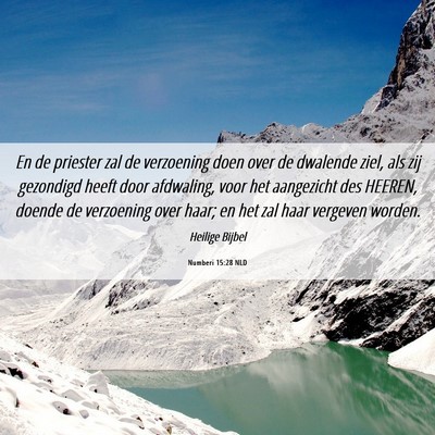Picture 06 - Numberi 15:28 NLD - En de priester zal de verzoening doen over de - Bible Verse Picture