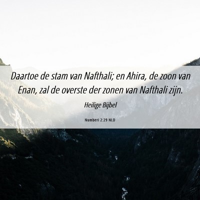 Picture 06 - Numberi 2:29 NLD - Daartoe de stam van Nafthali; en Ahira, de zoon - Bible Verse Picture