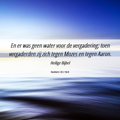 Picture 06 - Numberi 20:2 NLD - En er was geen water voor de vergadering; toen - Bible Verse Picture