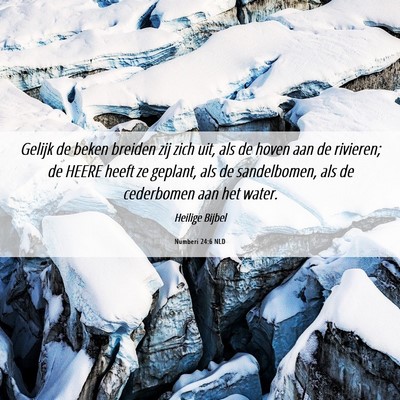 Picture 06 - Numberi 24:6 NLD - Gelijk de beken breiden zij zich uit, als de - Bible Verse Picture