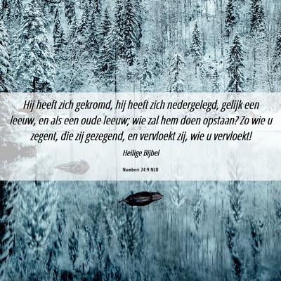 Picture 06 - Numberi 24:9 NLD - Hij heeft zich gekromd, hij heeft zich - Bible Verse Picture