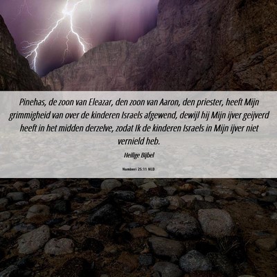 Picture 06 - Numberi 25:11 NLD - Pinehas, de zoon van Eleazar, den zoon van Aaron, - Bible Verse Picture