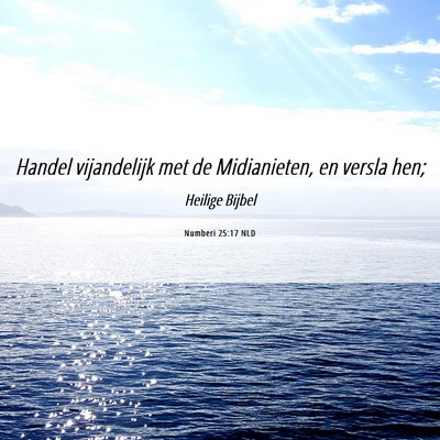 Picture 06 - Numberi 25:17 NLD - Handel vijandelijk met de Midianieten, en versla - Bible Verse Picture