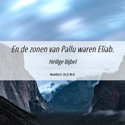 Picture 06 - Numberi 26:8 NLD - En de zonen van Pallu waren - Bible Verse Picture
