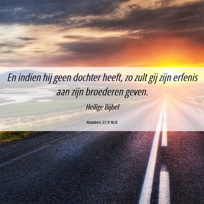 Picture 06 - Numberi 27:9 NLD - En indien hij geen dochter heeft, zo zult gij - Bible Verse Picture