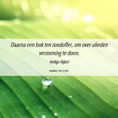 Picture 06 - Numberi 28:22 NLD - Daarna een bok ten zondoffer, om over ulieden - Bible Verse Picture