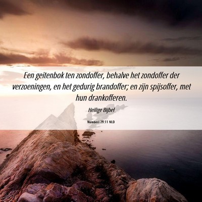 Picture 06 - Numberi 29:11 NLD - Een geitenbok ten zondoffer, behalve het - Bible Verse Picture