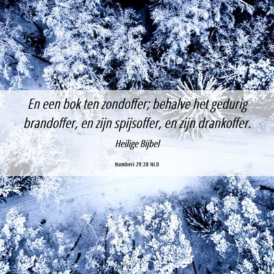 Picture 06 - Numberi 29:28 NLD - En een bok ten zondoffer; behalve het gedurig - Bible Verse Picture