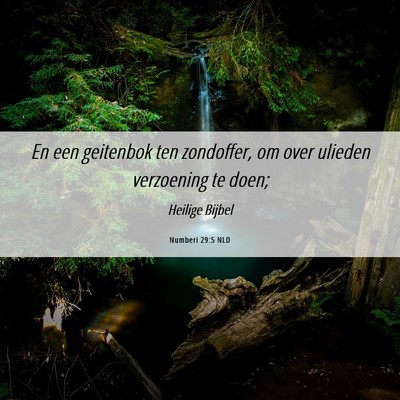 Picture 06 - Numberi 29:5 NLD - En een geitenbok ten zondoffer, om over ulieden - Bible Verse Picture