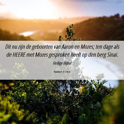 Picture 06 - Numberi 3:1 NLD - Dit nu zijn de geboorten van Aaron en Mozes; ten - Bible Verse Picture