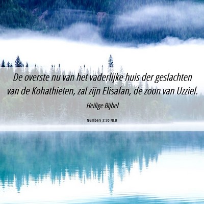 Picture 06 - Numberi 3:30 NLD - De overste nu van het vaderlijke huis der - Bible Verse Picture