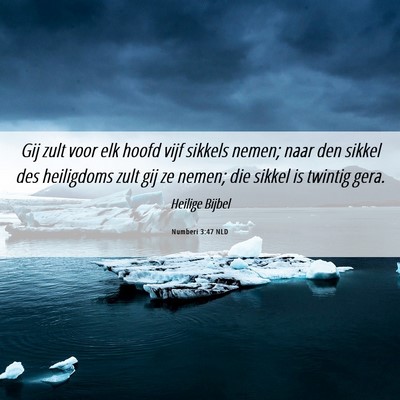 Picture 06 - Numberi 3:47 NLD - Gij zult voor elk hoofd vijf sikkels nemen; naar - Bible Verse Picture