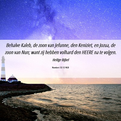 Picture 06 - Numberi 32:12 NLD - Behalve Kaleb, de zoon van Jefunne, den Keniziet, - Bible Verse Picture