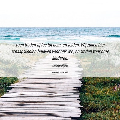 Picture 06 - Numberi 32:16 NLD - Toen traden zij toe tot hem, en zeiden: Wij - Bible Verse Picture