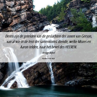 Picture 06 - Numberi 4:41 NLD - Dezen zijn de getelden van de geslachten der - Bible Verse Picture