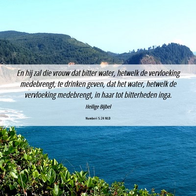 Picture 06 - Numberi 5:24 NLD - En hij zal die vrouw dat bitter water, hetwelk de - Bible Verse Picture