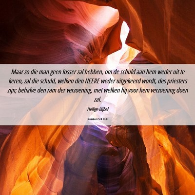 Picture 06 - Numberi 5:8 NLD - Maar zo die man geen losser zal hebben, om de - Bible Verse Picture