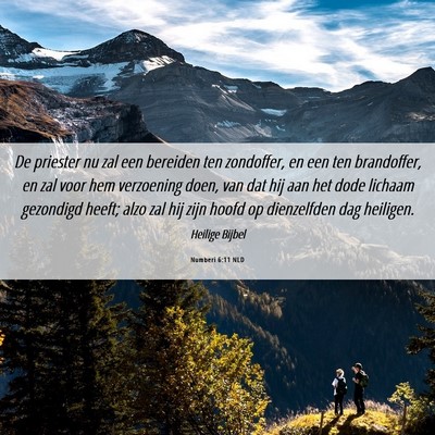 Picture 06 - Numberi 6:11 NLD - De priester nu zal een bereiden ten zondoffer, en - Bible Verse Picture
