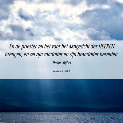Picture 06 - Numberi 6:16 NLD - En de priester zal het voor het aangezicht des - Bible Verse Picture