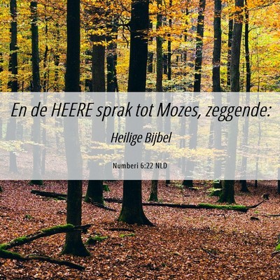 Picture 06 - Numberi 6:22 NLD - En de HEERE sprak tot Mozes, - Bible Verse Picture