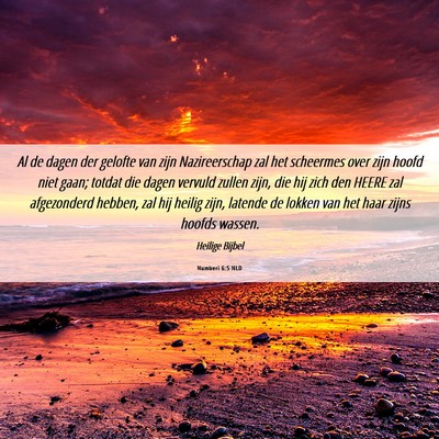 Picture 06 - Numberi 6:5 NLD - Al de dagen der gelofte van zijn Nazireerschap - Bible Verse Picture