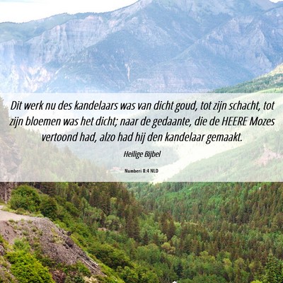 Picture 06 - Numberi 8:4 NLD - Dit werk nu des kandelaars was van dicht goud, - Bible Verse Picture