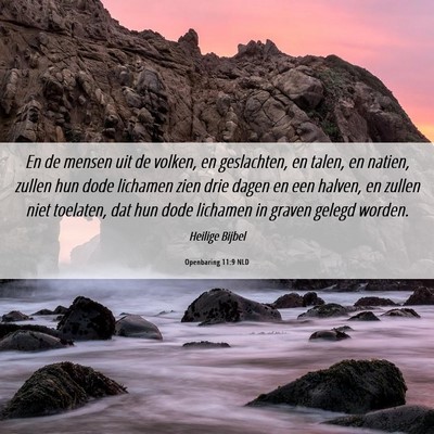 Picture 06 - Openbaring 11:9 NLD - En de mensen uit de volken, en geslachten, en - Bible Verse Picture