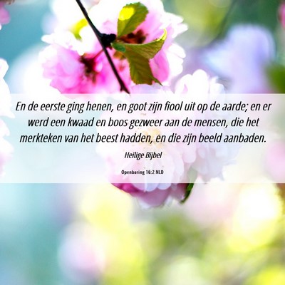 Picture 06 - Openbaring 16:2 NLD - En de eerste ging henen, en goot zijn fiool uit - Bible Verse Picture