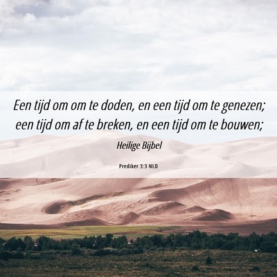 Picture 06 - Prediker 3:3 NLD - Een tijd om om te doden, en een tijd om te - Bible Verse Picture