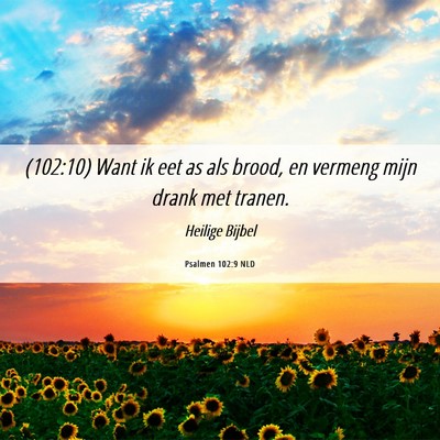 Picture 06 - Psalmen 102:9 NLD - (102:10) Want ik eet as als brood, en vermeng - Bible Verse Picture