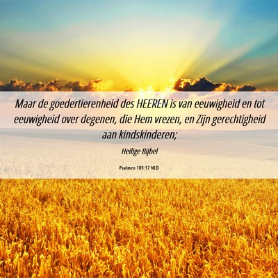 Picture 06 - Psalmen 103:17 NLD - Maar de goedertierenheid des HEEREN is van - Bible Verse Picture