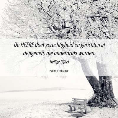 Picture 06 - Psalmen 103:6 NLD - De HEERE doet gerechtigheid en gerichten al - Bible Verse Picture