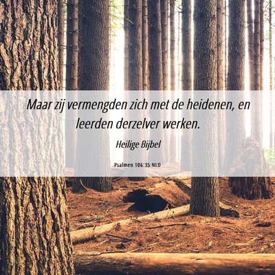 Picture 06 - Psalmen 106:35 NLD - Maar zij vermengden zich met de heidenen, en - Bible Verse Picture