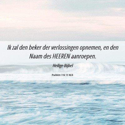Picture 06 - Psalmen 116:13 NLD - Ik zal den beker der verlossingen opnemen, en den - Bible Verse Picture