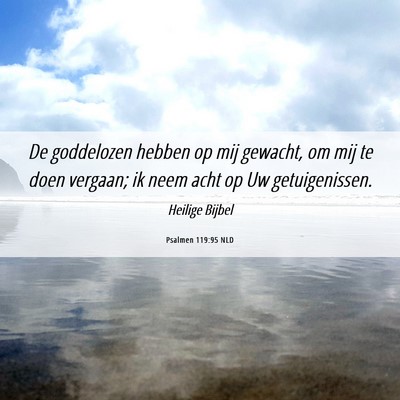 Picture 06 - Psalmen 119:95 NLD - De goddelozen hebben op mij gewacht, om mij te - Bible Verse Picture