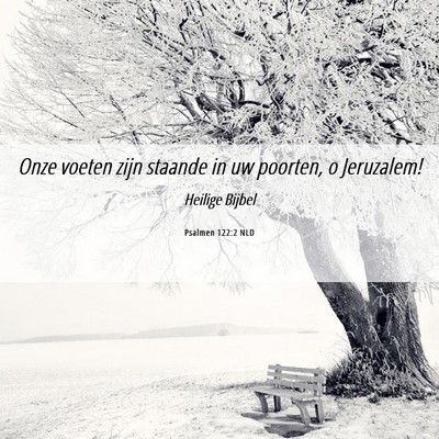Picture 06 - Psalmen 122:2 NLD - Onze voeten zijn staande in uw poorten, o - Bible Verse Picture