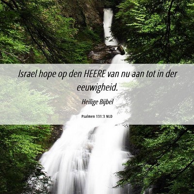 Picture 06 - Psalmen 131:3 NLD - Israel hope op den HEERE van nu aan tot in der - Bible Verse Picture