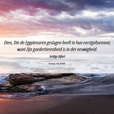 Picture 06 - Psalmen 136:10 NLD - Dien, Die de Egyptenaren geslagen heeft in hun - Bible Verse Picture