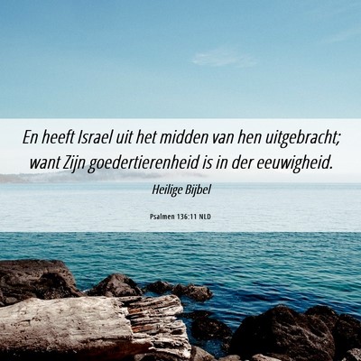 Picture 06 - Psalmen 136:11 NLD - En heeft Israel uit het midden van hen - Bible Verse Picture