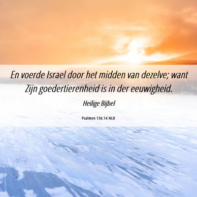 Picture 06 - Psalmen 136:14 NLD - En voerde Israel door het midden van dezelve; - Bible Verse Picture