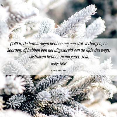 Picture 06 - Psalmen 140:5 NLD - (140:6) De hovaardigen hebben mij een strik - Bible Verse Picture