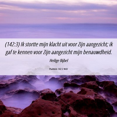 Picture 06 - Psalmen 142:2 NLD - (142:3) Ik stortte mijn klacht uit voor Zijn - Bible Verse Picture