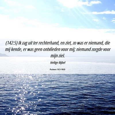 Picture 06 - Psalmen 142:4 NLD - (142:5) Ik zag uit ter rechterhand, en ziet, zo - Bible Verse Picture